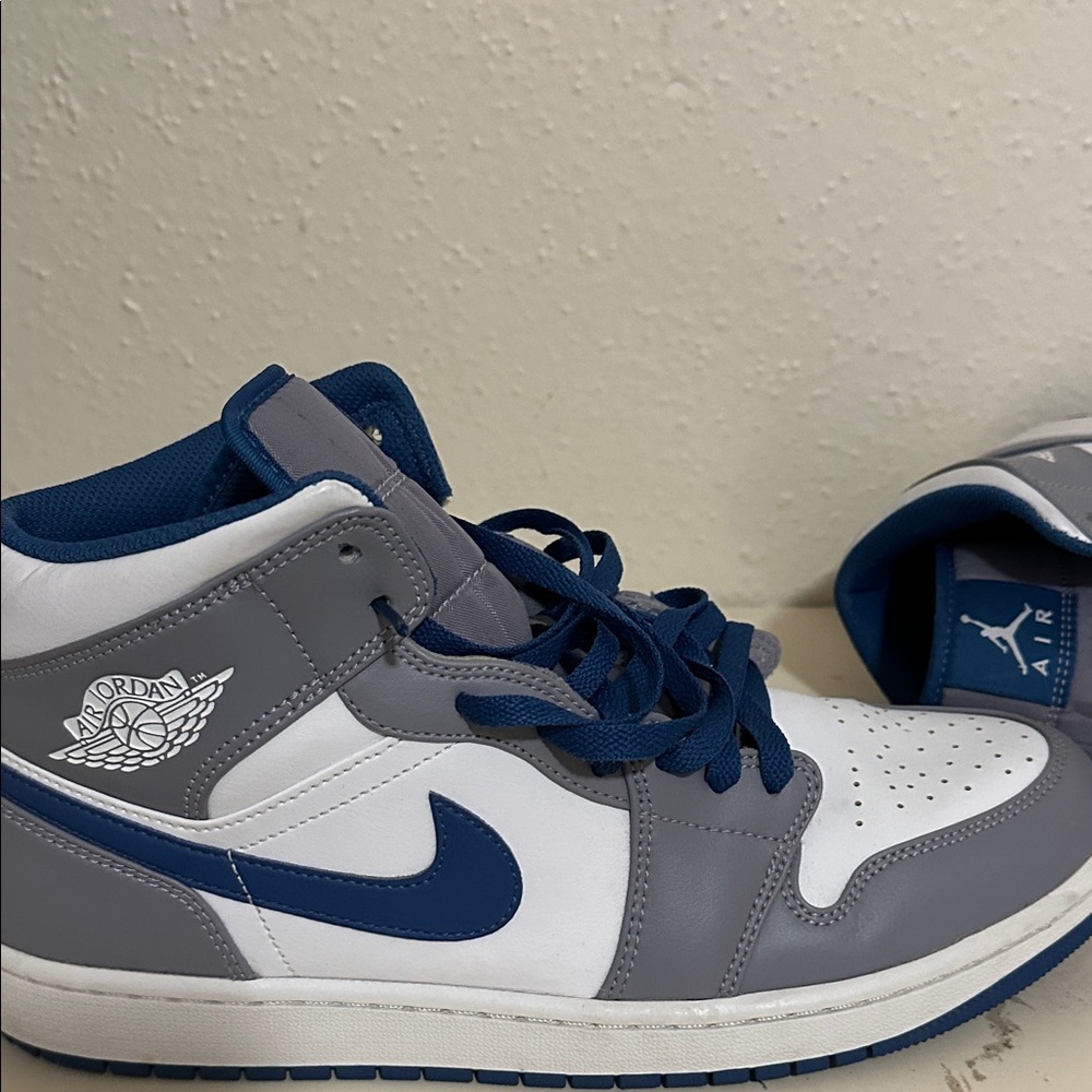 Jordan High-Top Sneakers in Blue and Gray